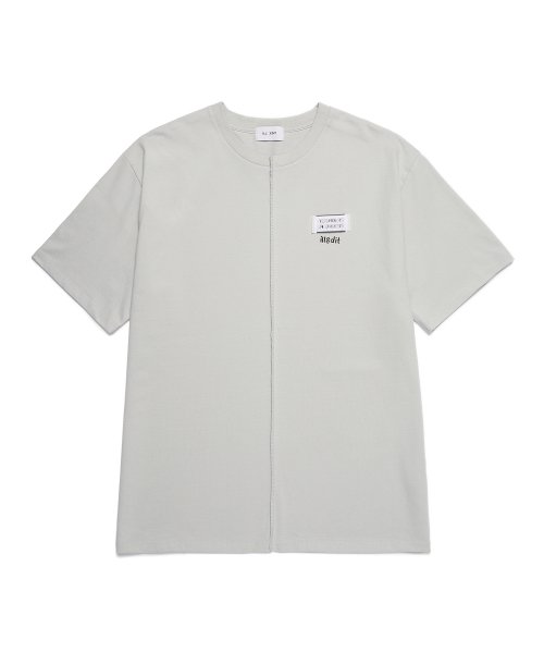 HALF CUTTING T-SHIRT GREY