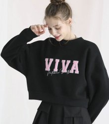 Viva crop Sweat-shirt Black