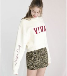 Viva crop Sweat-shirt Cream