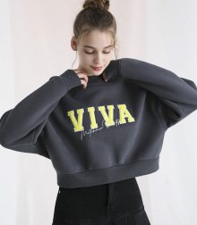 Viva crop Sweat-shirt Charcoal
