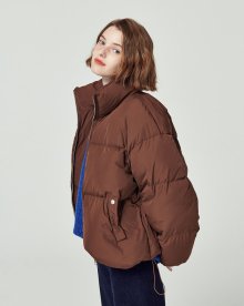 SIGNATURE DUCKDOWN PUFFER JACKET_BROWN