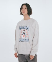 Markm Snowman Sweatshirts Light Gray