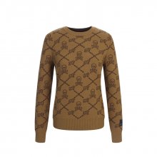 W QUILT PATTERN PULL OVER KNIT