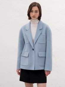 Pointed pocket wool jacket [2color]