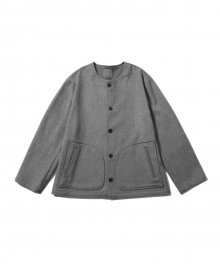 RANCH WOOL BLENDED CARDIGAN JACKET (GRAY)