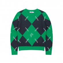 Argyle Pattern Knit_Green