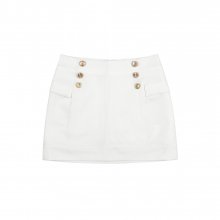 High-Waist H Line Skirt_White
