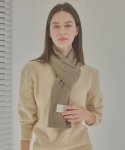 화이트프로젝트(WHITE PROJECT) merino cashmere knit muffler_oatmeal_남녀공용