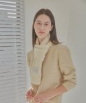 화이트프로젝트(WHITE PROJECT) merino cashmere knit muffler_cream_남녀공용