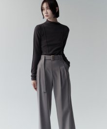 BELTED WIDE LEG TROUSERS CA