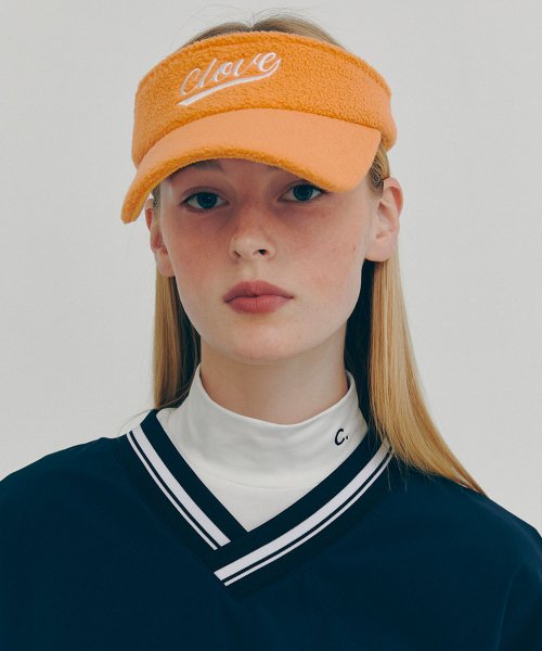 [FW21 clove] New Fleece Sun Visor (Orange)