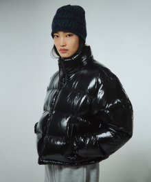 SHORT PUFFER JACKET KA [GLOSSY BLACK]