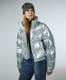 SHORT PUFFER JACKET KA [GLOSSY GRAY]