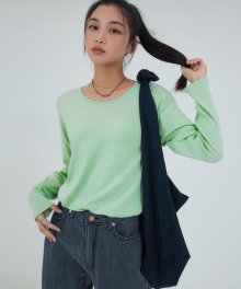 유넥 루즈핏 긴팔 티셔츠 멜론