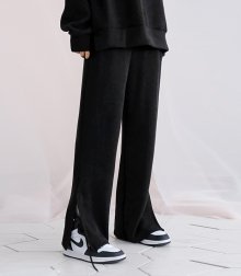 Golgi Wide slit pants BLACK