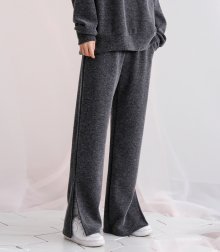 Golgi Wide slit pants CHARCOAL