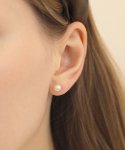 하스(HAS) [SLIVER925] LV004 4mm Simple pearl earrings