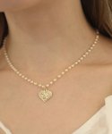 하스(HAS) LV034 Lovely heart pearl necklace.