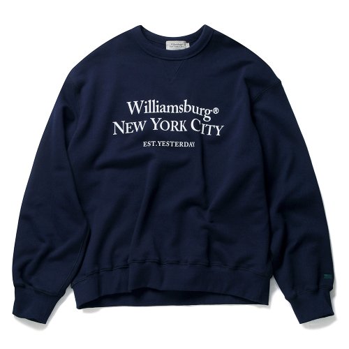 윌리엄스버그 뉴욕시티(WILLIAMSBURG NEWYORK CITY) Classic Logo Heavy Sweat Shirt_Navy