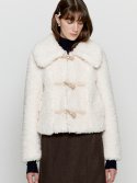 비뮤즈맨션(BEMUSE MANSION) Toggle fur jacket - Ivory
