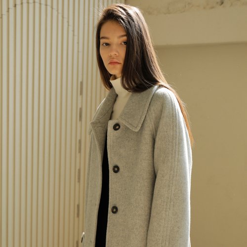 RAGLAN WOOL COAT / GRAY