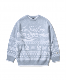 HOLIDAY NORDIC KNIT [LIGHT BLUE]