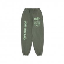 [SEOUL PROJECTS] PIGMENT DYING Spiral tribe sweatpants_OLIVE_FMDWPS21