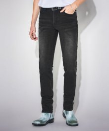 MOUND SLIM DENIM PANTS BLACK