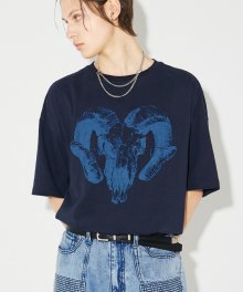 SKULL GOAT HALF T NAVY