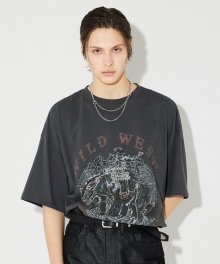 WILD WEST HALF T CHARCOAL