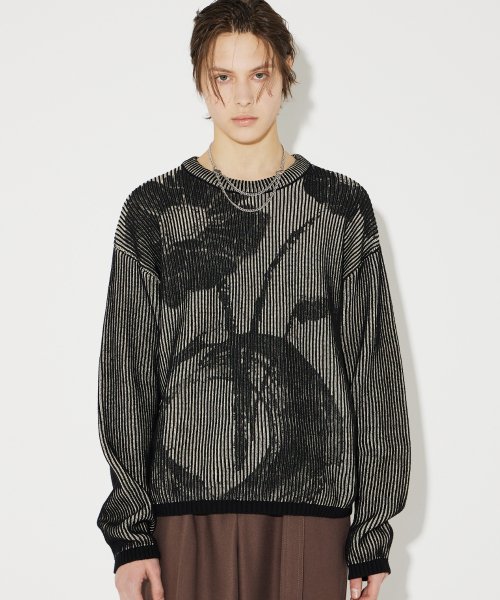 메종미네드(Maison Mined) Black Flower Print Knit - 69,000 | 무신사 스토어