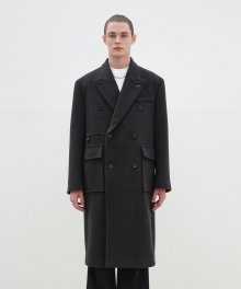 ROY DOUBLE BREASTED COAT Dark Grey