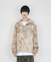 DYED PULLOVER FLEECE (BEIGE)