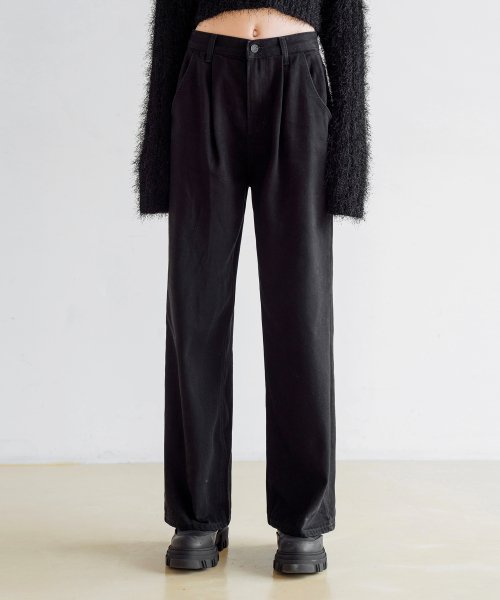 [WIDE] Pleated Jeans