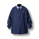 앵글런(ANGLAN) Wide PK Sweat Shirt - Navy