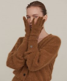 KNIT LONG GLOVES (brown)