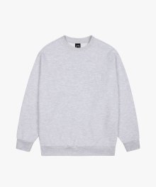 (HEAVY WEIGHT)SIGNATURE SMALL LOGO SWEAT - MELANGE GREY