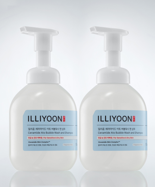 일리윤() 세라마이드 아토 버블워시 앤 샴푸 400ml 2입 상품 이미지
