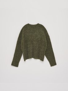 MATIN KIM BASIC KNIT PULLOVER IN KHAKI