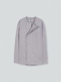 아우브아워(AUBOUR) Hidden placket round shirts ( mauve grey )