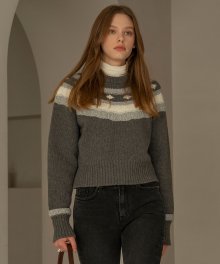 SKN 2017 Extra Fine Wool Jacquard Knit_Charcoal