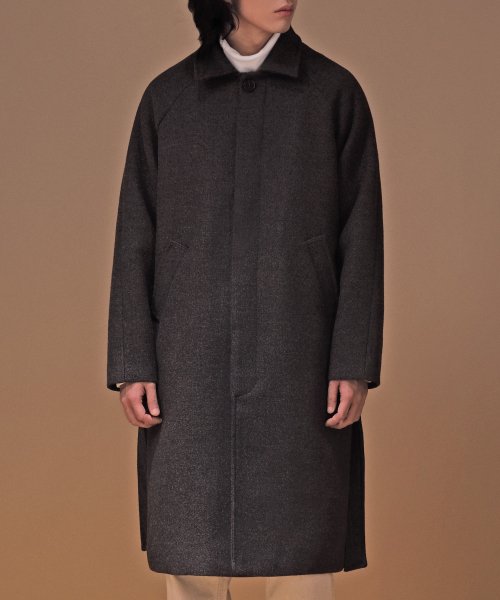 WINTER WOOL TRENCH COAT (DARK GRAY)