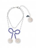 스윙셋(SWINGSET) Snow Ribbon Beads Bracelet (Purple)