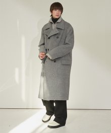 GREY wool multiway p-coat(OJ310)