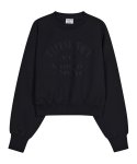타입서비스(TYPE SERVICE) Premium Heavy Cotton Arch Logo Crop Sweatshirt [Black]