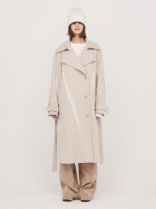 CORDUROY TRENCH COAT IN IVORY