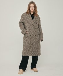 LO HERRINGBONE DOUBLE COAT(BROWN)