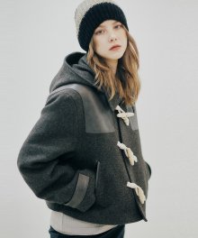 LO CROP DUFFLE COAT(DARK BROWN)