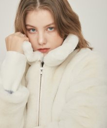 LO COLLAR FUR JACKET(IVORY)