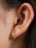 백월(BAEK WOL) Oval Surface Onetouch Earrings